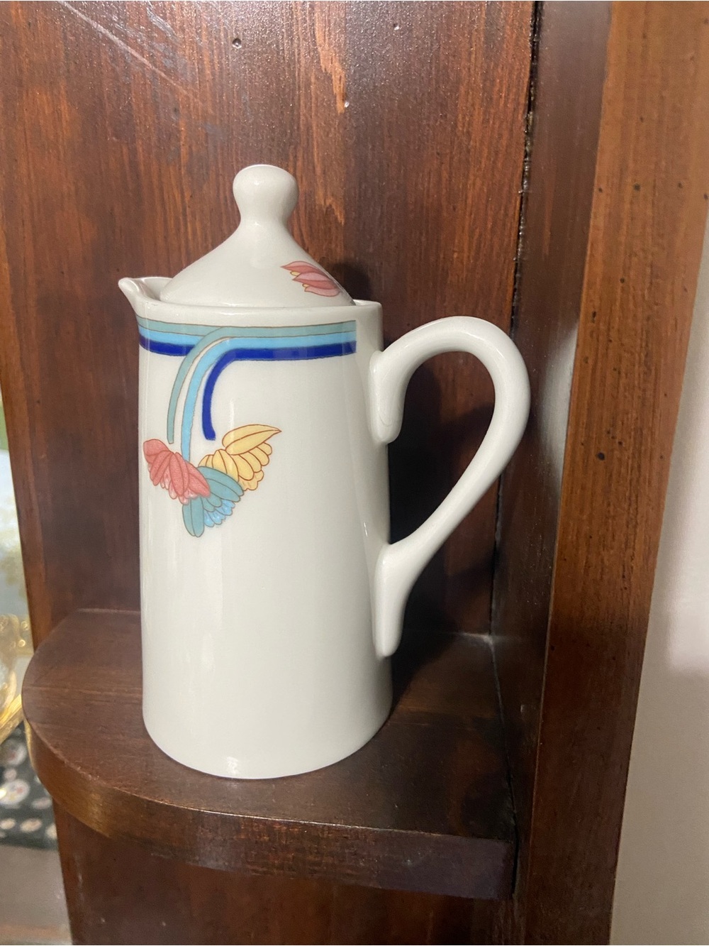 Artistic Ceramic Pitcher with Colorful Design